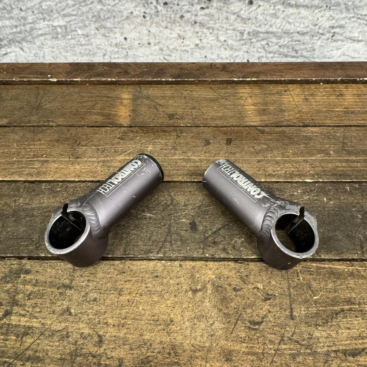Vintage Control Tech MTB Bar Ends Alloy Short 4in Gray 90s