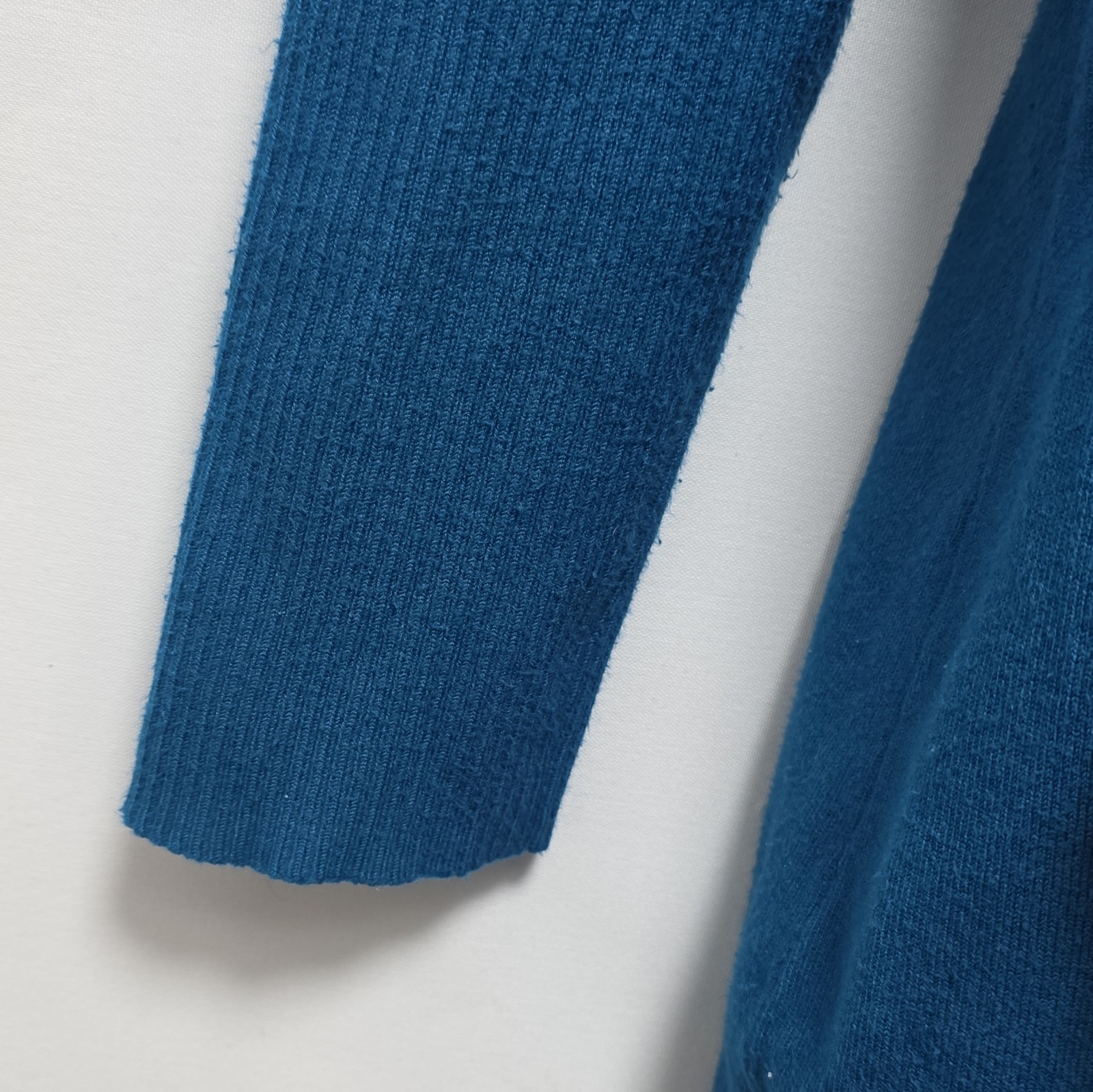 The Collection Debenhams Blue Rib-Knit V-Neck Open Front Pocket Cardigan 12 image 3