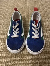 Toddler  s Multi Colored VANS Unisex Slip Ons Size 9 Used Good Condition