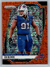 2024 Panini Prizm Ed Oliver Orange Disco #32 Buffalo Bills