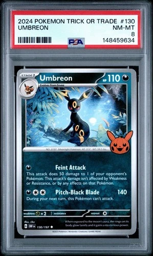 2024 POKEMON TRICK OR TRADE  UMBREON 130 PSA 8