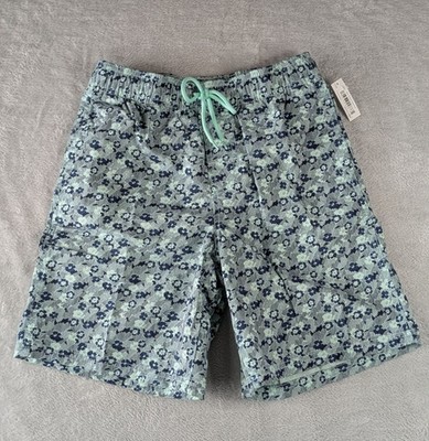 Amazon Essentials Shorts Herren XS Blau Sketch Blumenmuster Kordelzug gefüttert