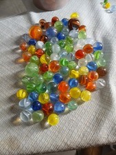 Lot of 80 Vintage CAT'S EYE Marbles - USED Good Condition From Marble Dig Lot 3