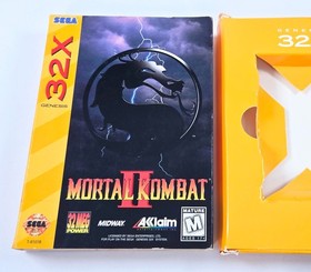 MORTAL KOMBAT II 2 COMPLETE CIB 1994 Reg Card Authentic Sega 32X