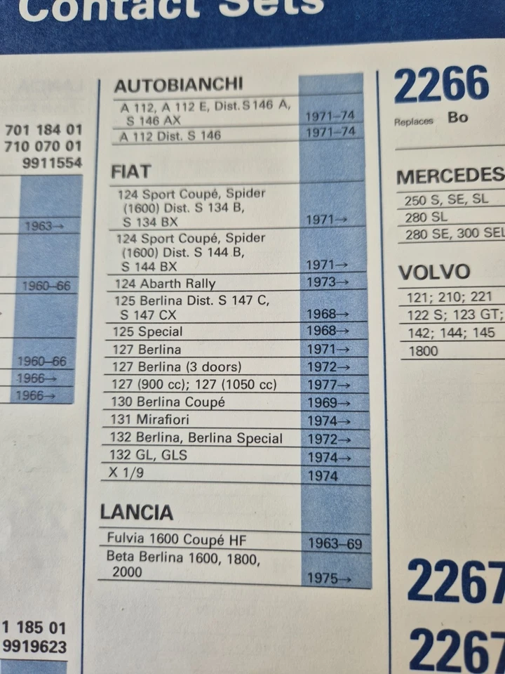 3 X IGNITION CONTACT SETS...ALFA ROMEO , FIAT & LANCIA 1970,s MARELLI TYPE - Image 3 of 3