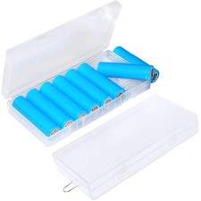 Waterproof 8 Cell 18650 Plastic Battery Storage Case with Hook Holder Tra