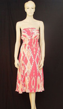 Vintage MICHAEL KORS COLLECTION silk IKAT strapless dress Made in Italy US 4 NWT
