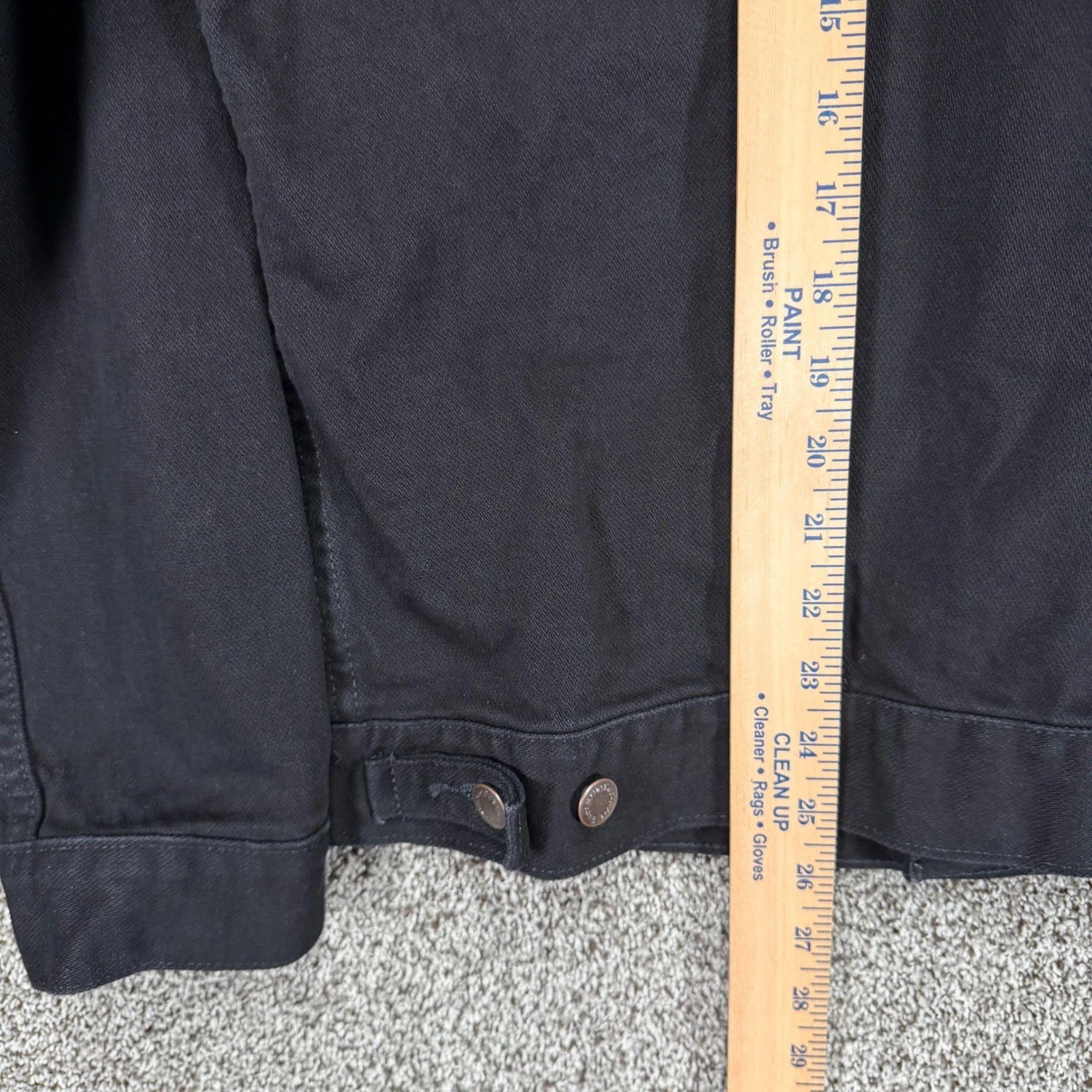 WRANGLER x YELLOWSTONE Denim Trucker Jacket Mens M Black Western Cowboy Rancher - product detail image 11