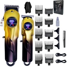Professional Hair Clippers for Men, Cordless Hair Clippers  Hair Trimmer Set,