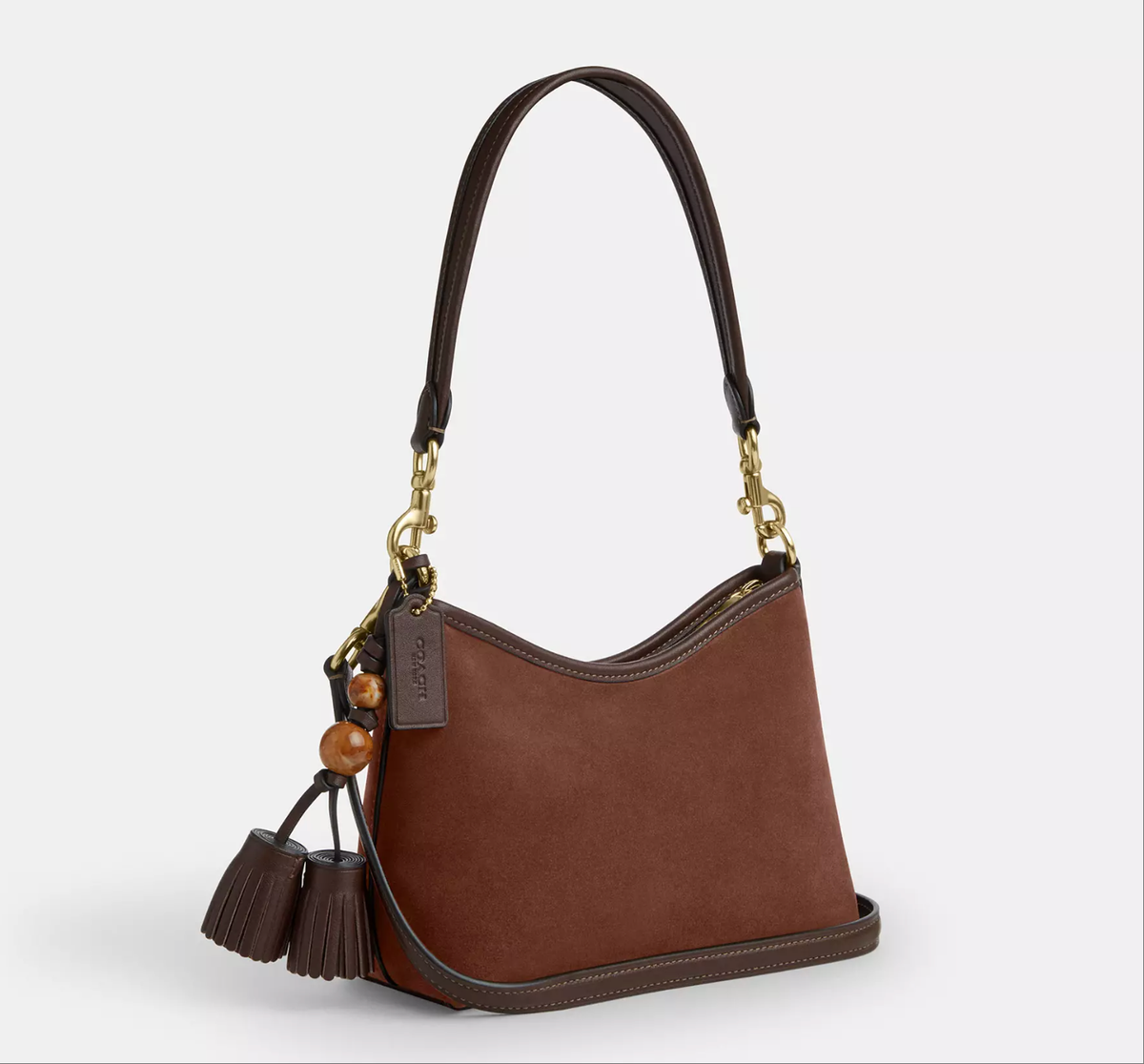 NWT Coach Laurel Small Shoulder Bag With Tassels CCF14 | eBay
