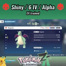 Dragonite Pokemon Legends ZA ❗❗  Alpha ❗❗  Shiny 6 IV🟢 Battle Ready ⚫ EVs