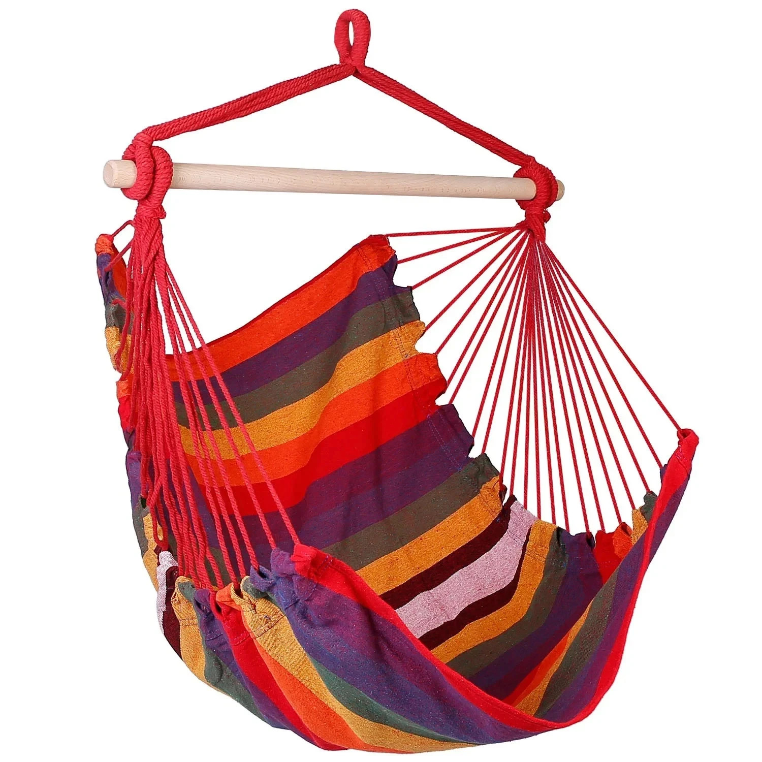 , Rope Swing Chair W/ 2 Cushions For Indoor/outdoor