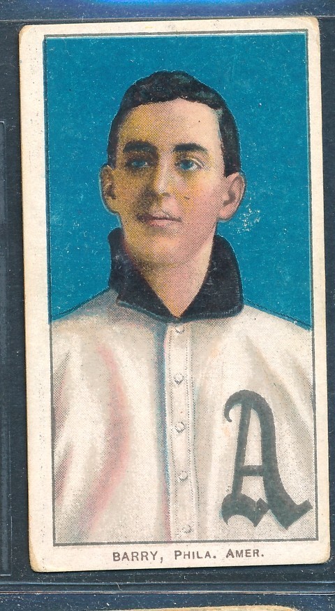 T206 Piedmont 350: JACK BARRY Philadelphia Athletics ~ VG+ to VG-EX wrinkle