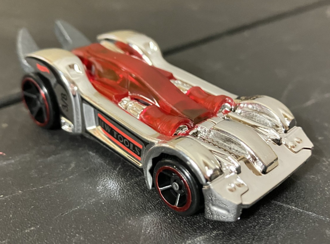Chrome & Red Tooligan - Loose Hot Wheels Tool-In-1 1/5 1:64 Diecast - CLEAN NM