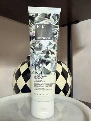 IGK Expensive Clear Gloss Top Coat High Shine UV Protection 124ml 4.2 fl oz