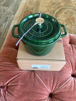 Staub Prof Cocotte Ronde Round 20cm 2.91 Q Basil Green | eBay