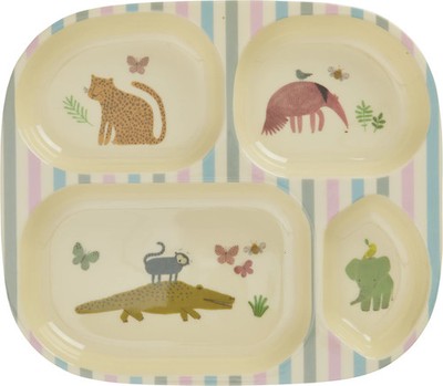 Rice by Rice Melamine Kids 4 Room Sweet Jungle Print 0,00 Größe Standard