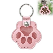 1 pc pink keyring Pet Hair Storage Bag Kitty Dog Paw Pendant Hanging Accessory