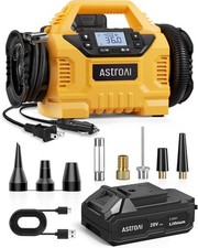 AstroAI MC3 Tire Inflator Portable Air Compressor, 3 Power Sources:Cordless/110V