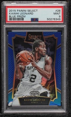 2015 Panini Select Concourse Blue Prizm /249 Kawhi Leonard #26 PSA 9 MINT 1d77
