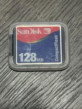 Compact Flash 128 mb Sandisk Digital Camera Picture Memory Card