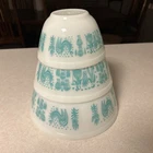 Vtg 50’s MCM Pyrex Amish Butterprint Nesting Mixing Bowls Set of 3 #401 402 403
