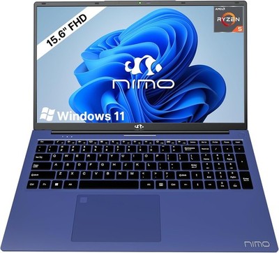 NIMO 15.6'' FHD IPS Laptop 8GB RAM 128GB SSD AMD Ryzen 5(Beat i5-1135G7,4 Cores)