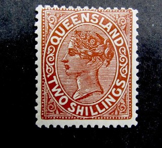 nystamps British Australian States Queensland Stamp # 86 Mint OG H $90 Y22y472