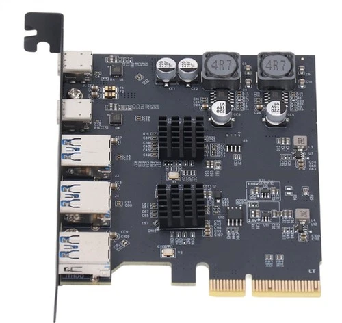 With 3 Type A and 2 Type C Port for Computer Motherboard Expansion Card