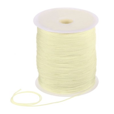 1mm Nylon String Cord 305 für Jewelry Making Braided Necklaces Beige