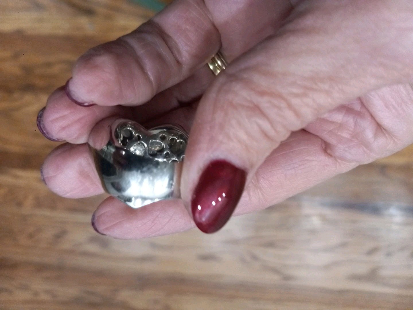 HEART RING STERLING SILVER MULTI COLORED CRYSTAL … - image 16