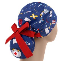 Scrub cap long hair, ponytail nurse cap, big hair scrub hats, scrub caps