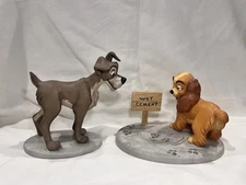 Disney WDCC Lady and the Tramp "Lady In Love" "Tramp in Love" Bundle With COA