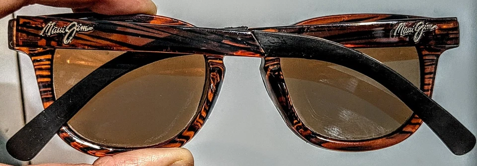 Óculos de sol Maui Jim - cor olho de tigre com lentes polarizadas marrons - Imagem 3 de 3
