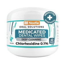 Medicated Dental Wipes for Dogs, Cleans Teeth and Freshens Breath for Dogs - ...