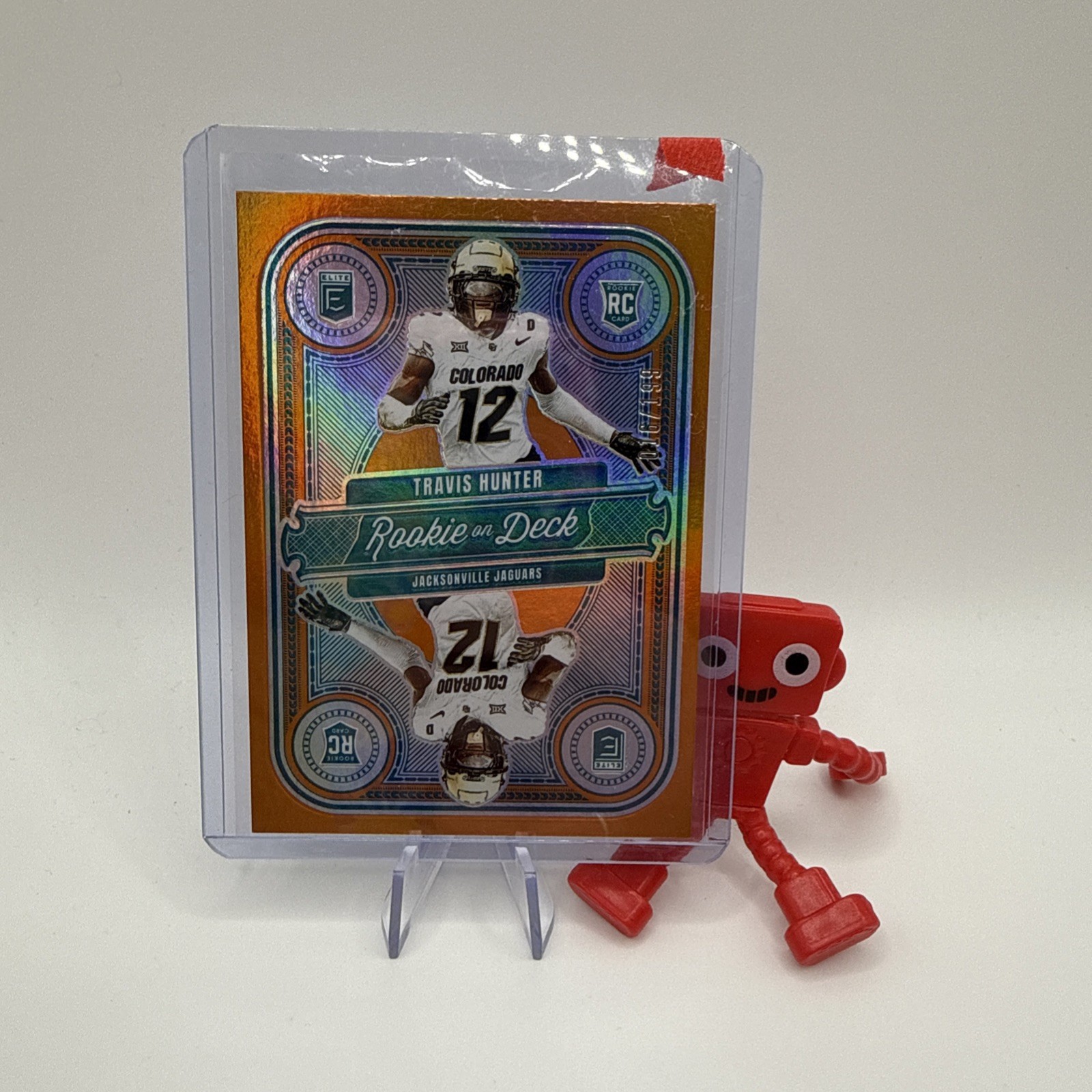 2025 Donruss Elite Travis Hunter Rookie On Deck Orange /199 Jaguars COLORADO