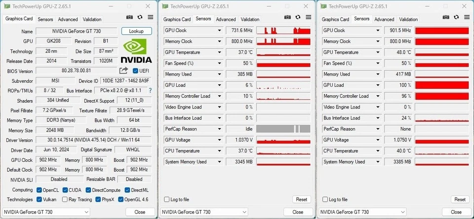 ✅Carte Graphique Msi Nvidia GeForce GT730 2Gb DDR3 / DirectX 11 / HDMI/DVI/VGA - Immagine 2 di 4