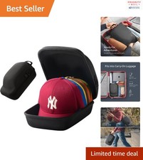 Durable Travel Hat Case for Baseball Caps with Carrying Handle Black Storage