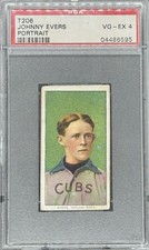 1909-1911 T206 Johnny Evers Portrait Chicago Cubs HOF PSA 4 - Piedmont 350