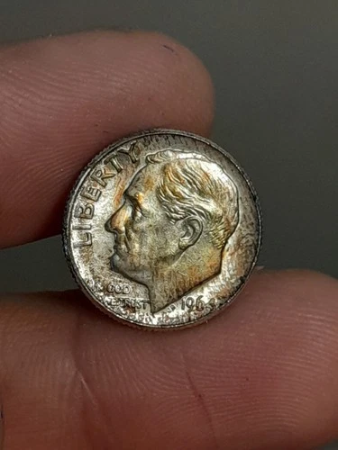 1964- D Roosevelt Dime BU Toned #1