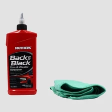 Mothers Back-to-Black Trim & Plastic Restorer 12 OZ. w/ Micro Fiber Cloth
