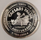 1986 Caesars Palace Las Vegas $25 Gaming Token ~ 1.5 oz .999 Silver Silver Round