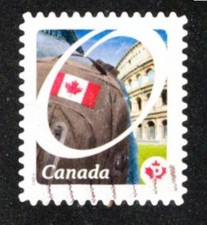 Canada Scott #2423  Flag on Soldier at the Rome Colosseum (P)