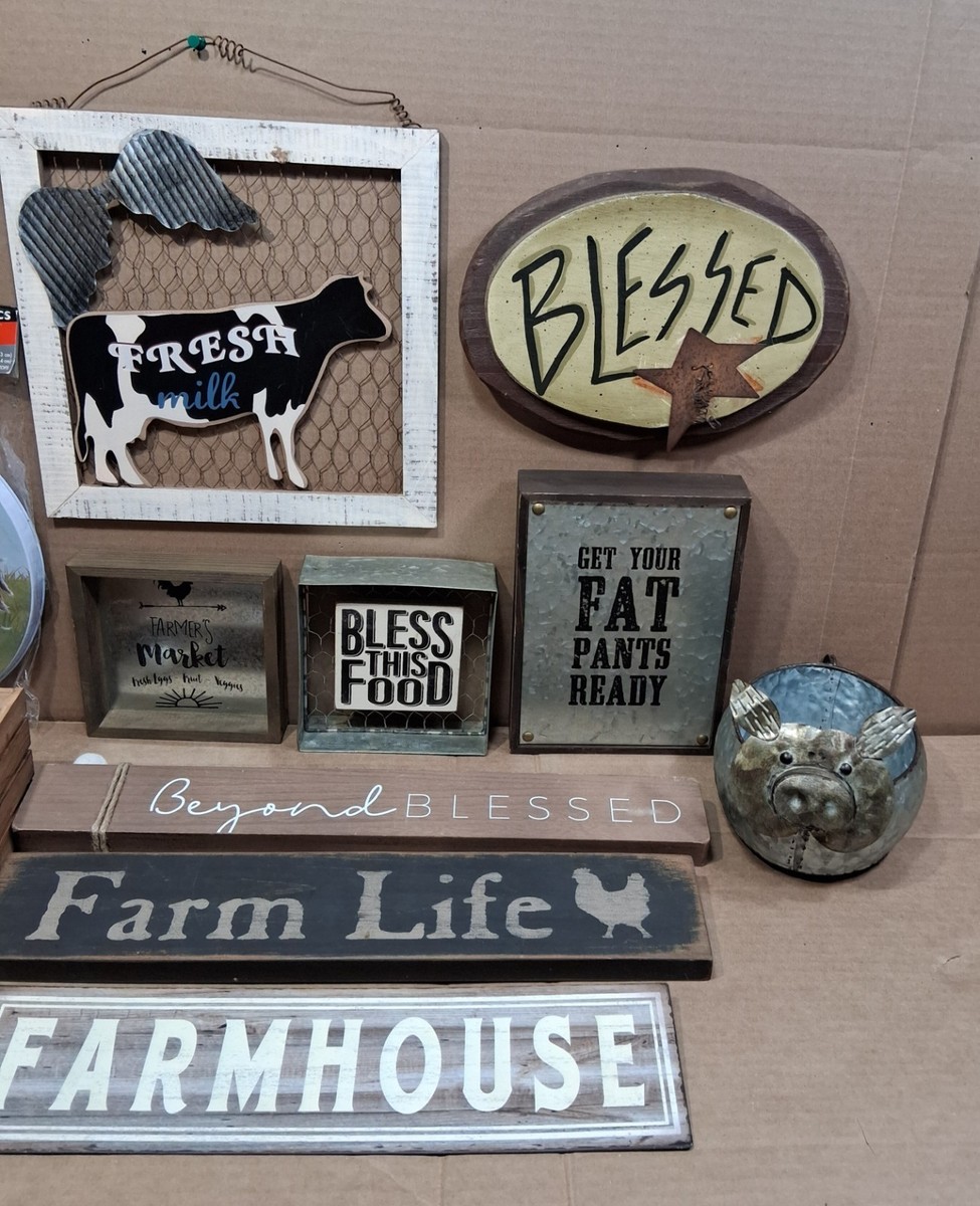 Vintage Country Farmhouse Kitchen Home Decor Set View 4