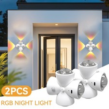 2-Pack Motion Sensor LED Night Light Rechargeable Magnetic Wall Lamp for Hallway