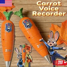 Zootopia 2 Carrot Recorder Pen Judy  Nick Style 60s Mini Voice Recorder Toy