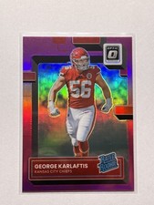 George Karlaftis Pink Prizm Optic Rated Rookie 2022 RC Donruss SP NFL Chiefs