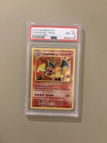 PSA 8 Charizard #11 Holo - 2016 Pokemon XY Evolutions 11/108