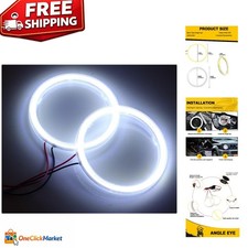 Bright White 80mm Led Angel Eyes Halo Rings For Cars - High Beam Drl Lighting Bright White 80mm Led Angel Eyes Halo Rings For Cars - High Beam Drl Lighting