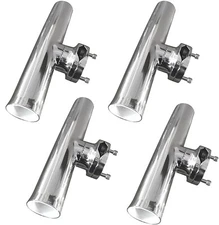 4X Marine Fishing Rod Holder 316 Stainless Steel Clamp on 1-1/4" -2"  Rod Holder
